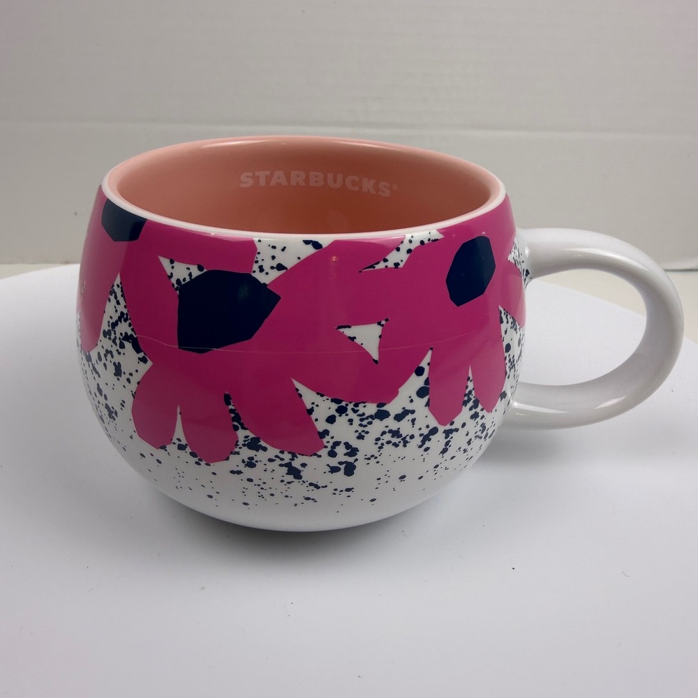 Starbucks 2023 Easter Pink Floral Speckled Ceramic Coffee Mug 14oz BWD 22